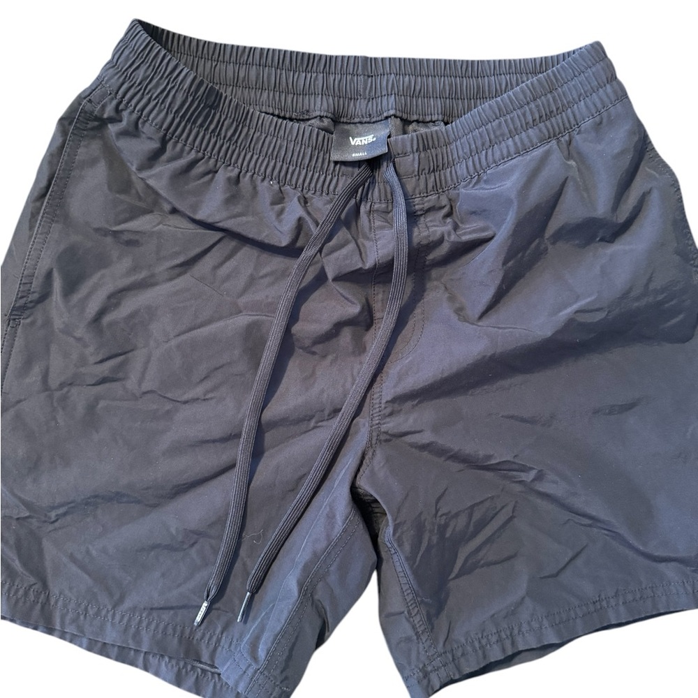 Vans Black Athletic Shorts with Elastic Waistband